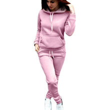 Load image into Gallery viewer, Litthing Two Piece Women Hooded Sweatshirt Sets Casual Joggers Hoodies and Drawstring Sweatpants Sets Women Autumn Oufit Sets