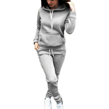 Load image into Gallery viewer, Litthing Two Piece Women Hooded Sweatshirt Sets Casual Joggers Hoodies and Drawstring Sweatpants Sets Women Autumn Oufit Sets