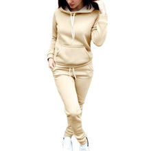 Load image into Gallery viewer, Litthing Two Piece Women Hooded Sweatshirt Sets Casual Joggers Hoodies and Drawstring Sweatpants Sets Women Autumn Oufit Sets