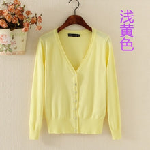 Load image into Gallery viewer, Spring Lady's Knitted Sweater Plus Size 5xl Cardigans for Women Long Sleeve Female Cardigan Short Sweaters sueter mujer YQ213