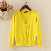 Load image into Gallery viewer, Spring Lady's Knitted Sweater Plus Size 5xl Cardigans for Women Long Sleeve Female Cardigan Short Sweaters sueter mujer YQ213