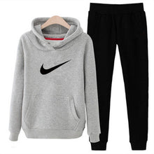Load image into Gallery viewer, p69 3xl Women Hoodies Pant Clothing Set Casual 2 Piece Set Warm Clothes Solid Tracksuit Women Set Top Pants Ladies Suit
